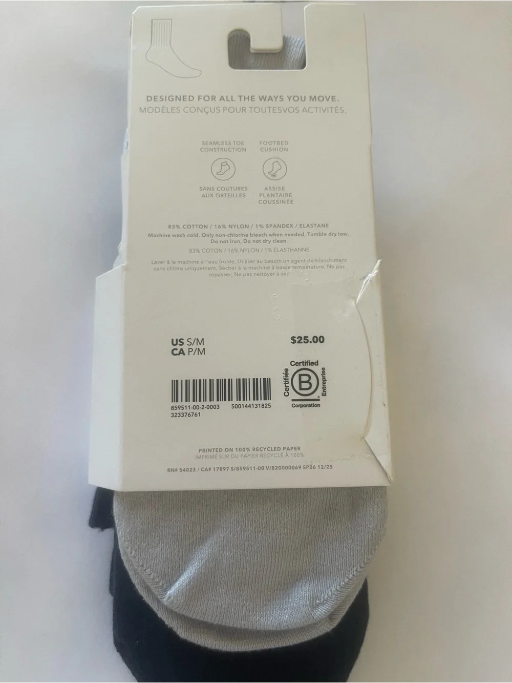 NWT Athleta Ruffle Novelty Crew Sock 2-Pack